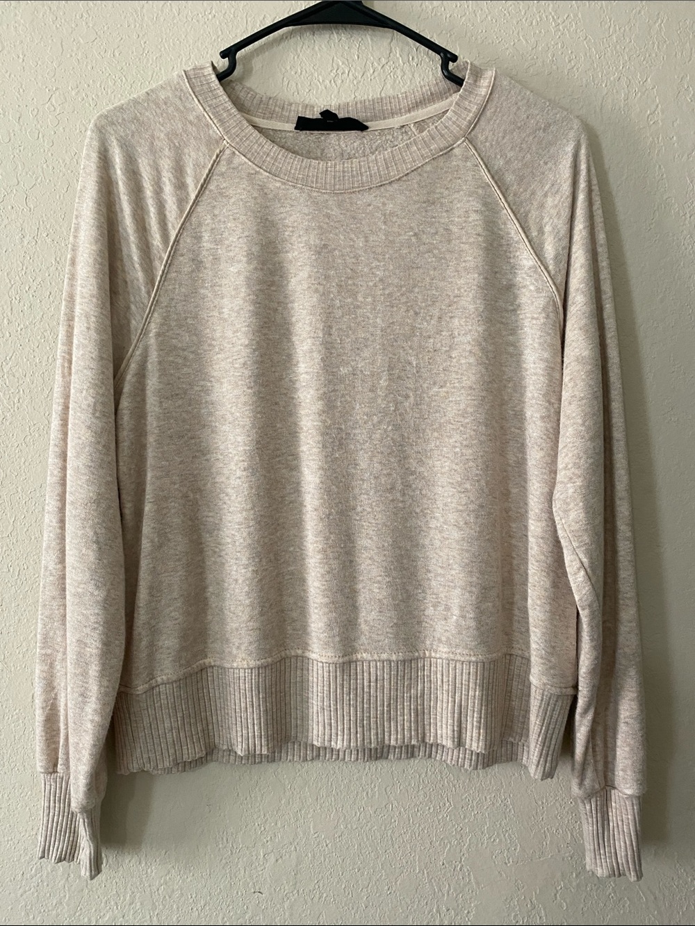Jane and Delancey Light Cream Crewneck Pullover Soft Cozy Knit Sweater - Picture 2 of 10